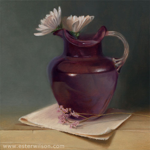 Amethyst Glass Oil Painting