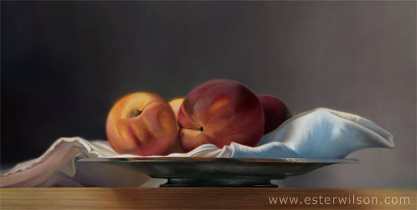 Georgia Grown Peaches Oil Painting