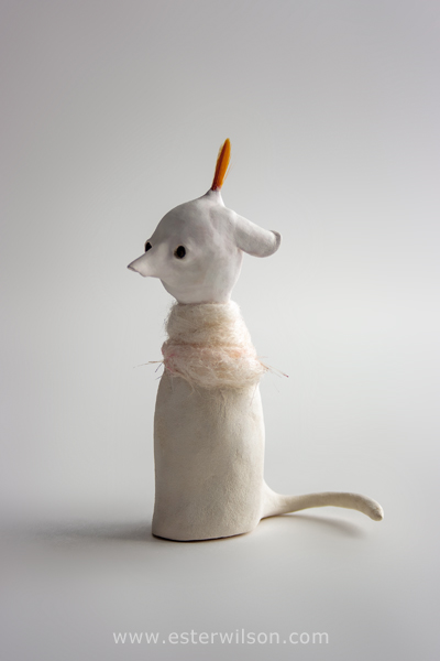 mouse clay sculpture